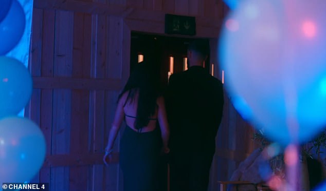 Friday's (June 20) instalment of the racy Channel 4 show welcomes a new married couple Sharmayne, 26, and Jamie, 29, into the mix – and it all gets too much for Sharmayne (pictured walking out)