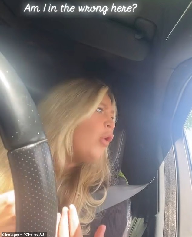 Before she could finish her sentence, the Manchester-born presenter was interrupted by one of the cyclists who shouted 'f*****' idiot