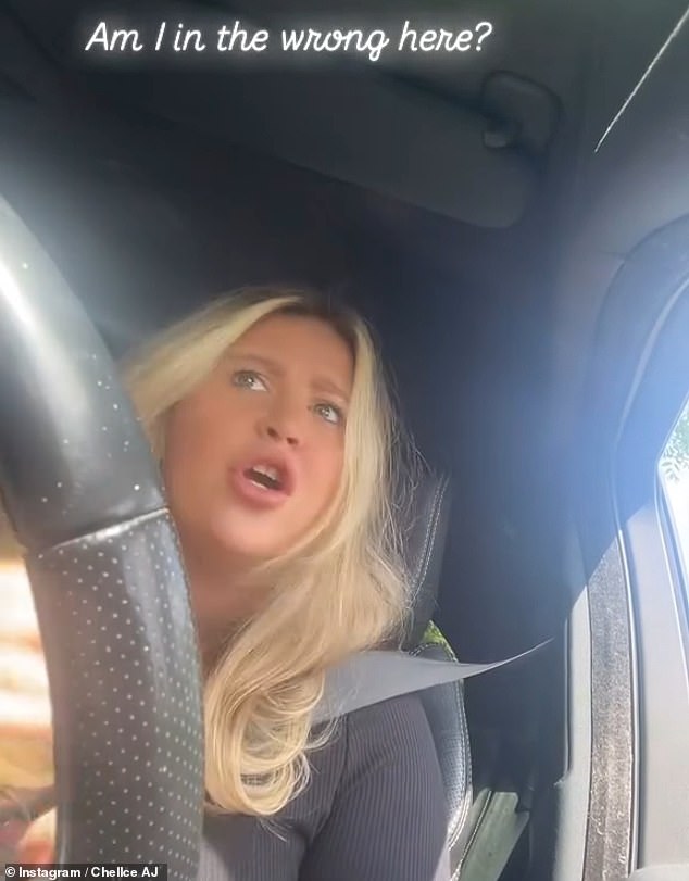 The cyclist said he had been 'riding this road for years' to which Chellce responded she had been 'driving the road for years'