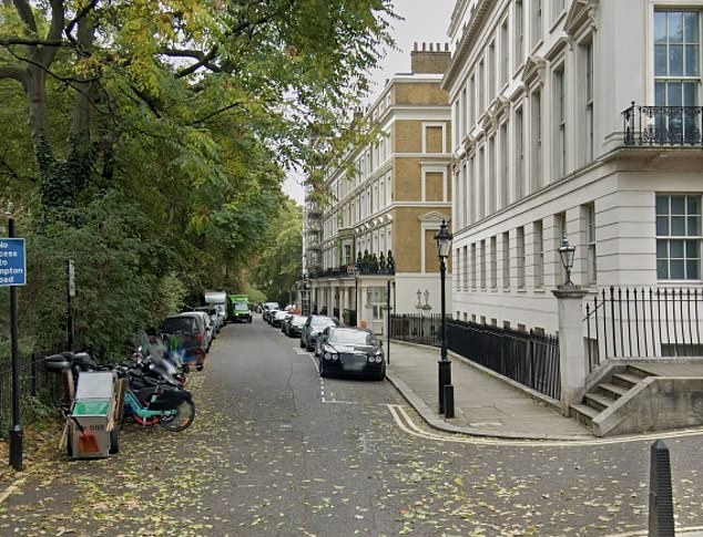 Fernstedt has been living outside Rutland Gate in Knightsbridge, home to Britain’s most expensive property at £200million