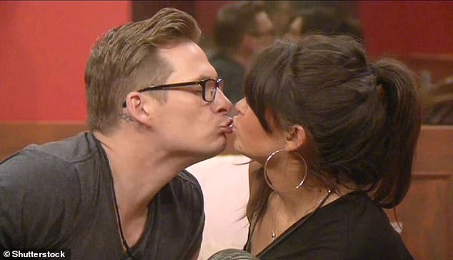 The star found himself caught in a love triangle with both Casey Batchelor and Jasmine Waltz after kissing both girls (pictured kissing Casey)