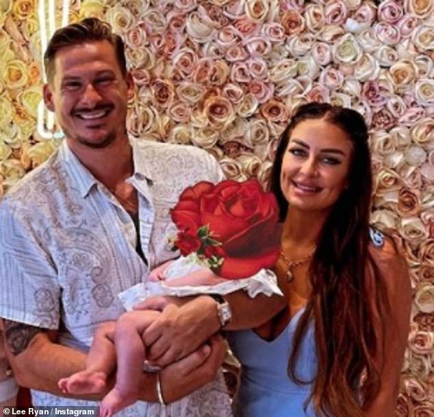 Lee enjoyed a lavish wedding with his long-term love Verity Paris in Seville - two years after their secret legal ceremony in Gibraltar (pictured together with their baby son)