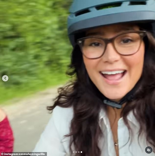 Lastly, the mom-of-two shared another reel as both she and her daughters enjoyed a bike ride outside
