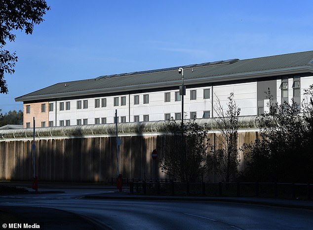 Rainford had been held on remand at HMP Forest Bank (pictured) to await sentence after being recalled to prison