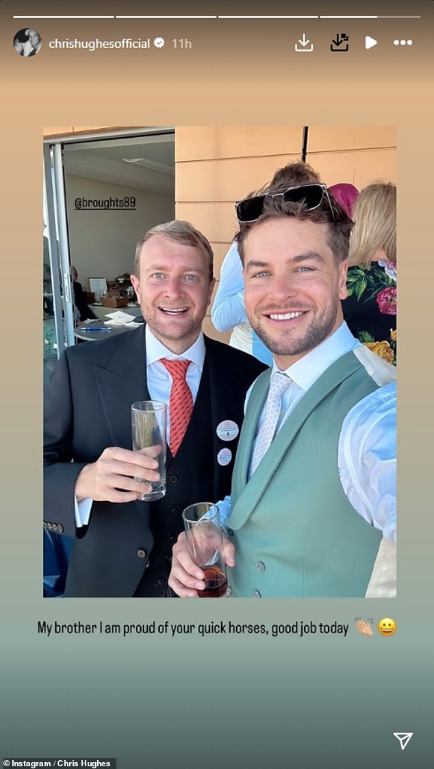 Meanwhile, Chris has spent the week working at Royal Ascot with hospitality brand ICON by Engage, sharing snaps of his trips to the races on Instagram