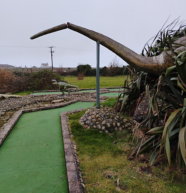 The park features a mini golf course which Mrs Mularczyk says is broken