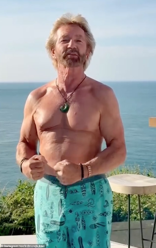 The Deal Or No Deal presenter looked incredible as he showcased his muscular torso in a pair of blue patterned swimming trunks after being named Torso Of The Week by Heat magazine