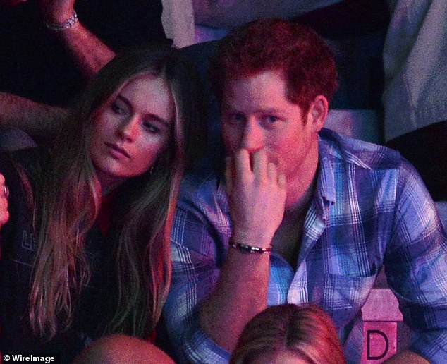 Lady Aspinall was the daughter of Le Mans-winning 5th Earl Howe, and great-aunt of the most glamorous of Prince Harry's old flames Cressida Bonas. She is pictured with the Prince in 2014