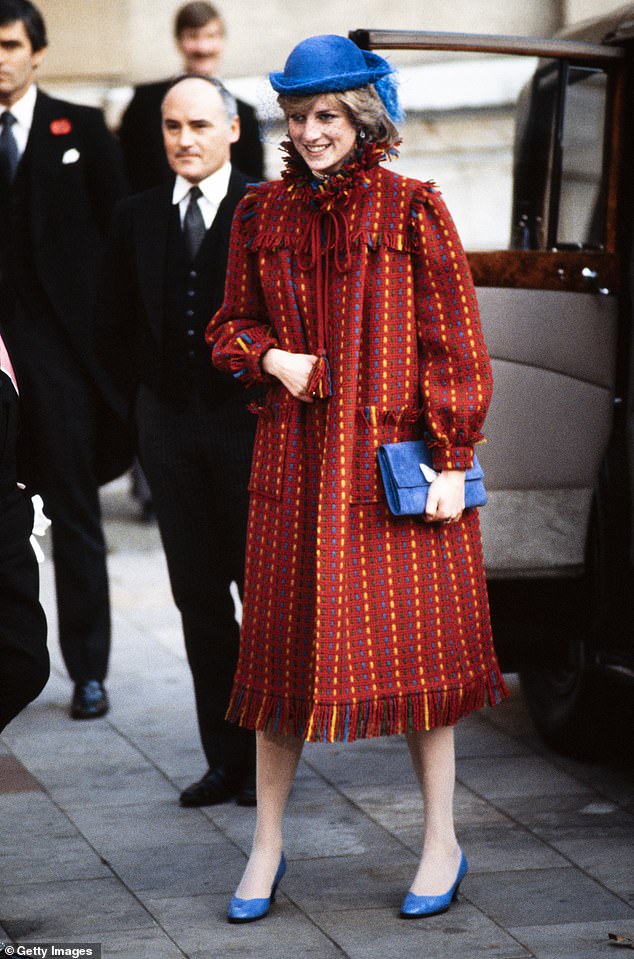 Diana at the Guildhall in London on November 5, 1981 - the day it was announced that she was pregnant with Prince William