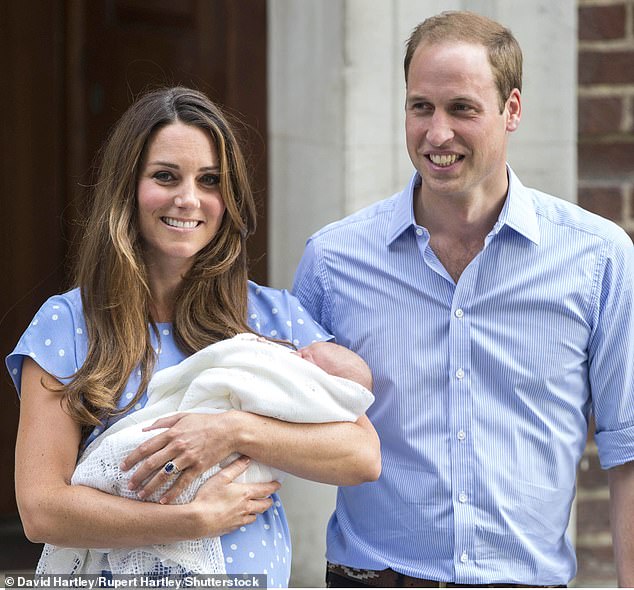 Kate and William at St Mary's Hospital with newborn George