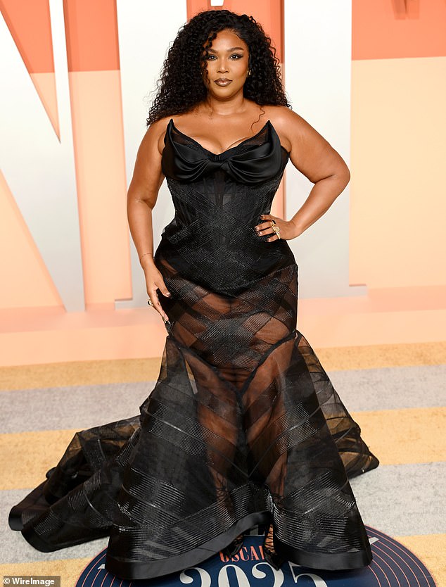 And in April during an episode of the On Purpose With Jay Shetty podcast, Lizzo explained how she uses the term 'weight release' instead of weight loss; seen in March in Beverly Hills