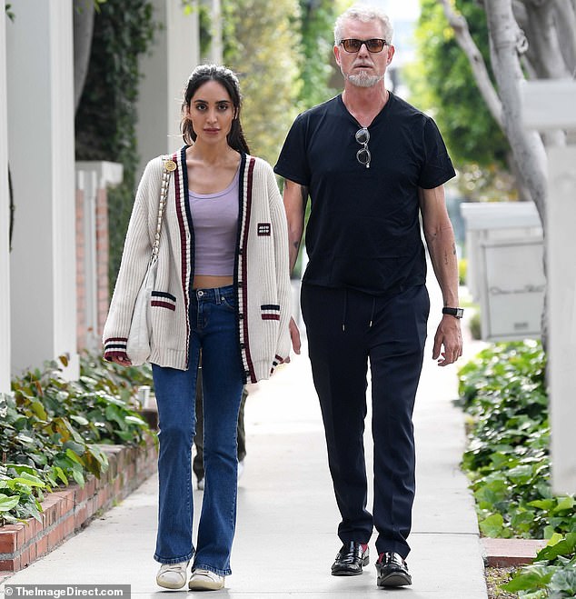 Priya was last publicly seen with the actor in late April as they stepped out in L.A. together (seen above)