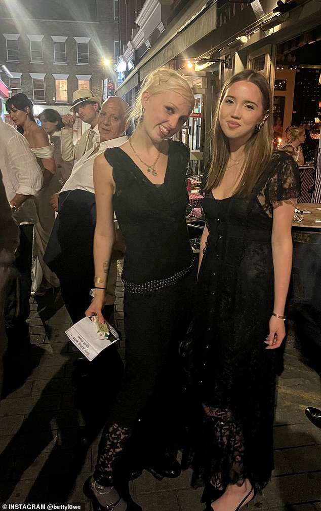Photos shared by Daisy¿s half-sister, Betty Goffey (L), 18, showed the intimate dinner party unfolding on a candlelit table outside the trattoria