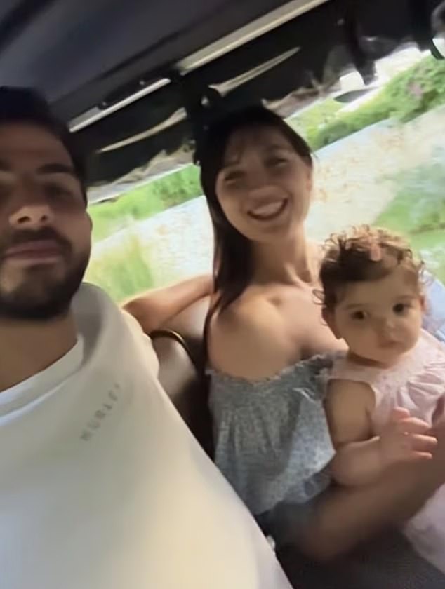 Ex-Strictly star Daisy and Jordan (R), 31, met during lockdown in 2020 while they were both walking their respective dogs and now share daughter Ivy, two