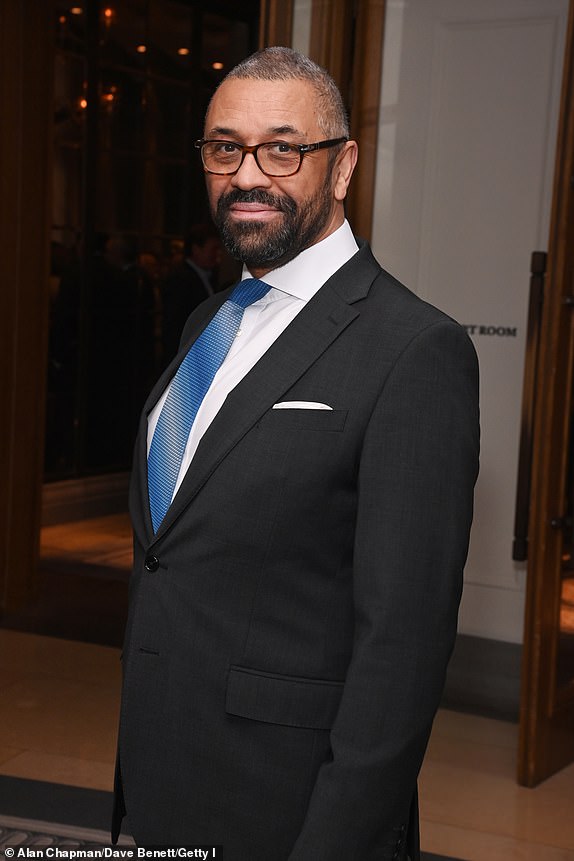 LONDON, ENGLAND - MARCH 03: James Cleverly attends Turn The Tables 2025 hosted by Tania Bryer and James Landale in aid of Cancer Research UK at Corinthia Hotel London on March 3, 2025 in London, England. (Photo by Alan Chapman/Dave Benett/Getty Images)