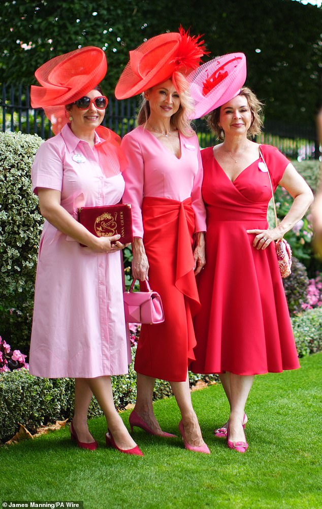 Dressed to the nines, groups of classy racegoers also opted to coordinate their attire for the annual occasion, rather than wearing their ensembles solo
