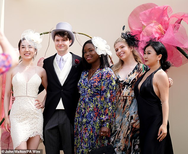 Many beaming revellers appeared excited to kick off the racing at Royal Ascot on Friday