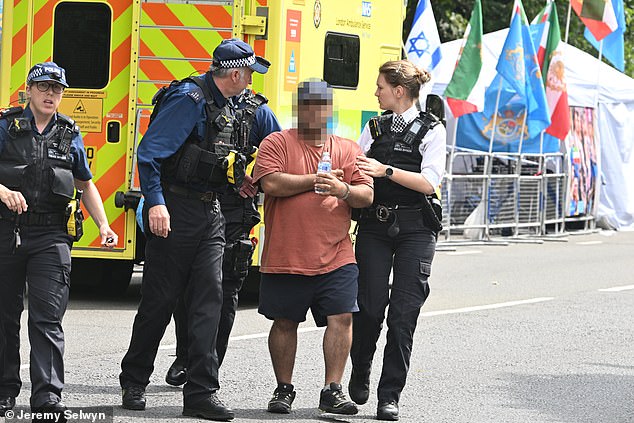 Police said six men have been arrested on suspicion of grievous bodily harm and are being quizzed