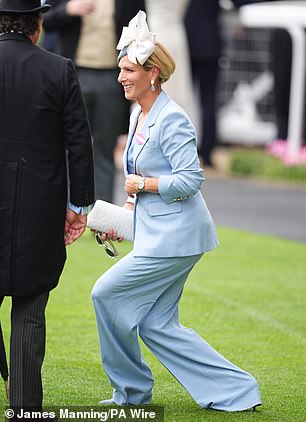 Zara curtsied to the King and Queen while greeting them at the prestigious five-day event