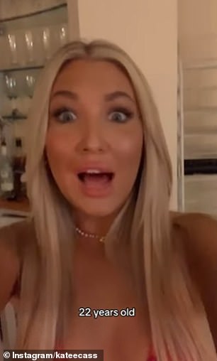 Kate Cassidy has revealed the list of cosmetic procedures she has undergone over the past five years (pictured age 22 after getting