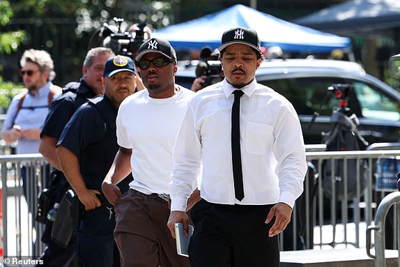 Justin Combs arrives at court for the Sean "Diddy" Combs sex trafficking and racketeering conspiracy trial at U.S. court in Manhattan, in New York City, U.S., June 20, 2025.  REUTERS/Caitlin Ochs