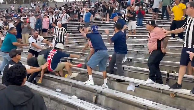 In a 58-second long footage, supporters of both sides were seen getting involved in the melee