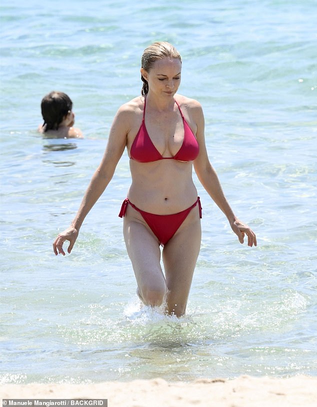 The Austin Powers bombshell, 55, looked half her age as she flaunted her flawless figure