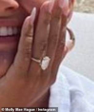The oval cut diamond band is estimated to be worth a staggering £600,000