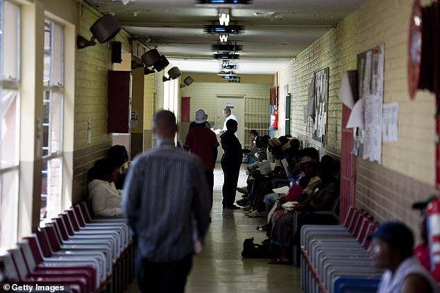 Activists and public health officials have warned that if decreased federal aid continues, HIV transmission rates will increase (Pictured: An AIDS clinic in Johannesburg, South Africa)