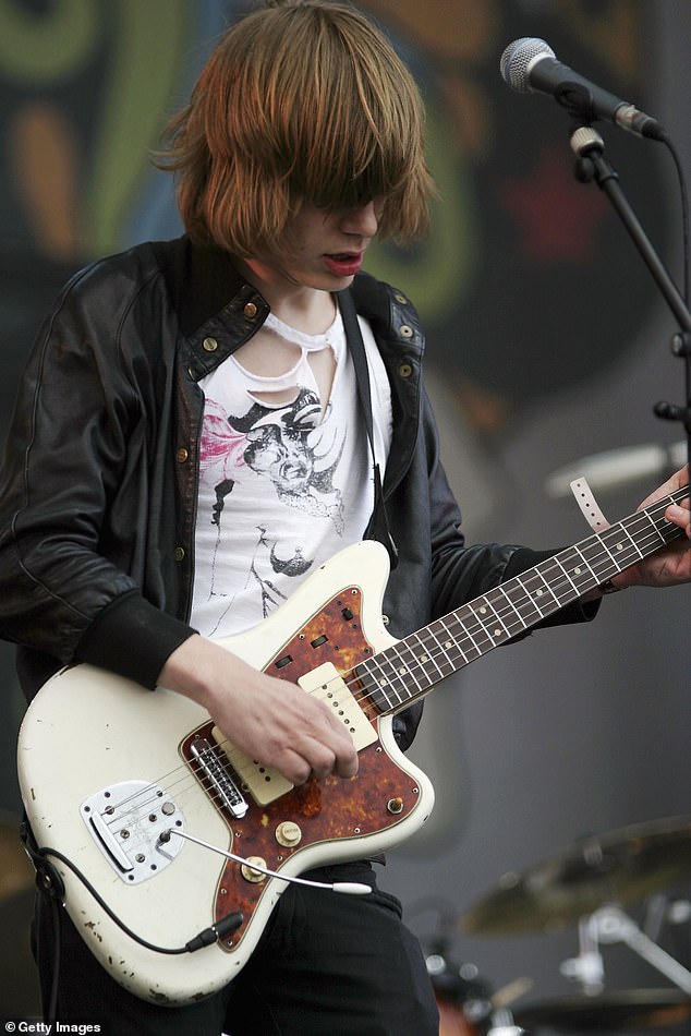 Patrick played alongside frontman Pete Doherty , bassist Drew McConnell, and drummer Gemma Clarke (pictured on stage in 2005)