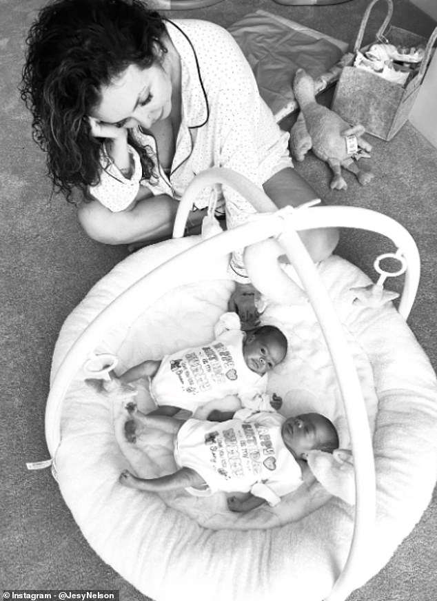 Her updates comes days after she revealed she is finally home with her newborn twins after three months in hospital