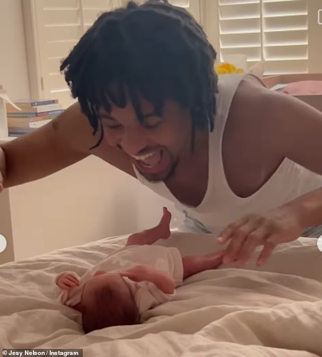 Zion also appeared to enjoy fatherhood as he was seen entertaining the little ones with a fun dance