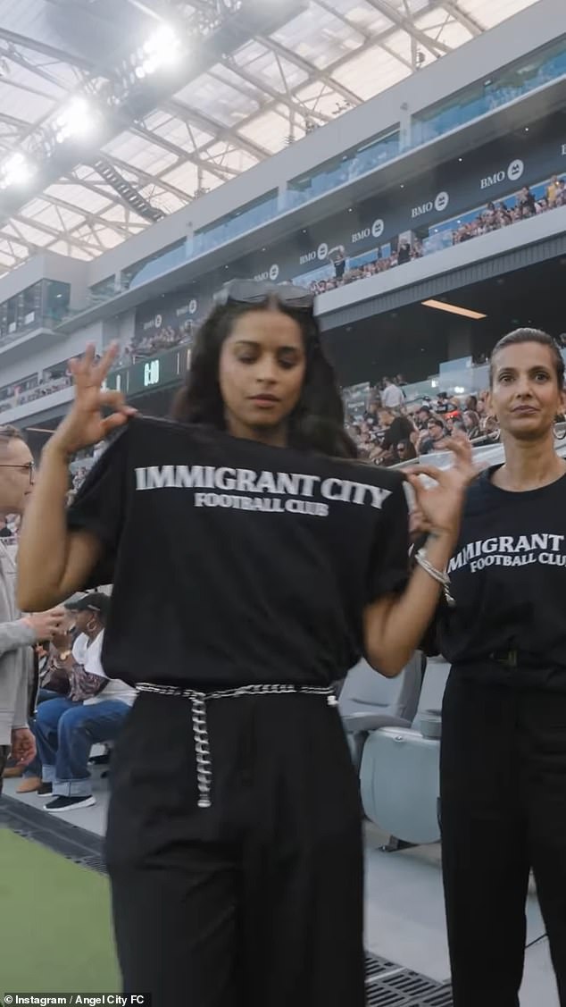 Iger - along with his wife and dean of the USC Annenberg School for Communication and Journalism Willow Bay - is the majority shareholder of Angel City FC, who represent Los Angeles in the National Women's Soccer League, who gave out these pro-immigrant t-shirts at a recent match
