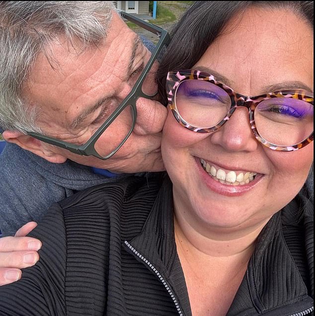 Ruth's former husband has left his life behind in the UK to relocate to a small village in Canada to be with his new girlfriend (pictured together)