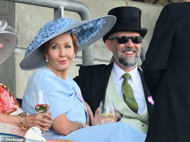 JK Rowling and Neil Murray attend day four of Royal Ascot at Ascot Racecourse on June 20