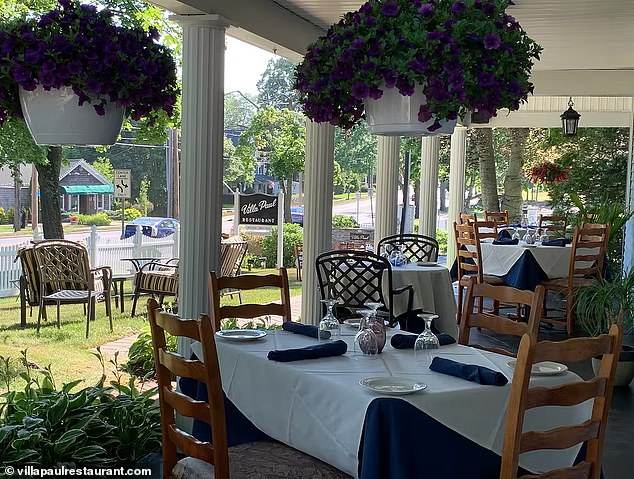A bystander called 911 to report an 'injured woman' along on Montauk Highway, near Villa Paul Restaurant (pictured)