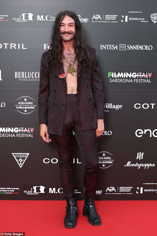 Miller (seen on Thursday) also bizarrely said: 'If you’ve been in the woods for three years, I do not recommend going straight to Cannes, where every photographer and every weirdo, every rich genocidal freak be there, you know what I mean?'