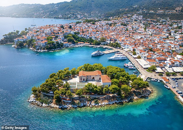 Skiathos is a place for lovers or culture and nature (pictured: the port in Skiathos Town)