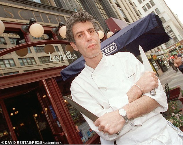 The late star added that he had been 'a shy, goofy, awkward teenager. But in this blue collar, factory-like environment, there was no blurred line, no grey area, no philosophical question to fret over'; seen in 2000 in NYC