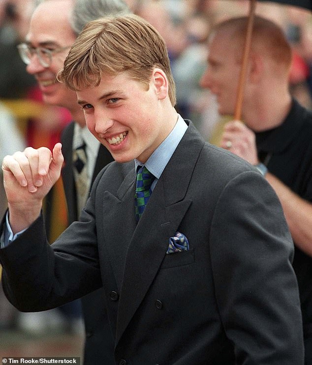 Teenaged William is pictured blushing bashfully during his Vancouver visit