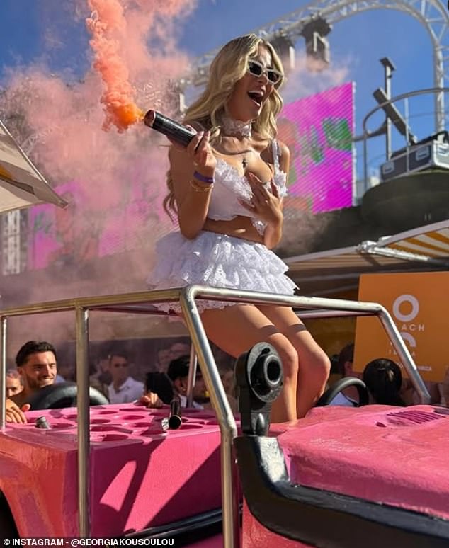 Ahead of her second wedding, Georgia enjoyed a wild, fun-filled hen party in Ibiza at Wayne Lineker's O Club