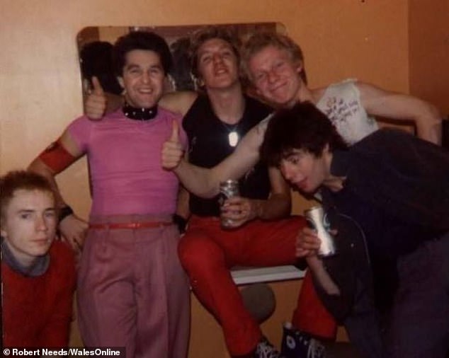 The 68-year-old grandad (second left, as a younger man), who partied with the Sex Pistols (pictured) in the seventies, reflected on his punk rock youth