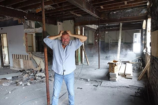Renovations certainly haven't gone as Martin had once planned however, and two years later the pub looks exactly the same