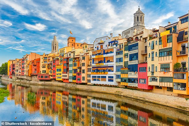 Sixty miles north-east of Barcelona, which attracted 26million visitors last year, Girona is a culturally-interesting city