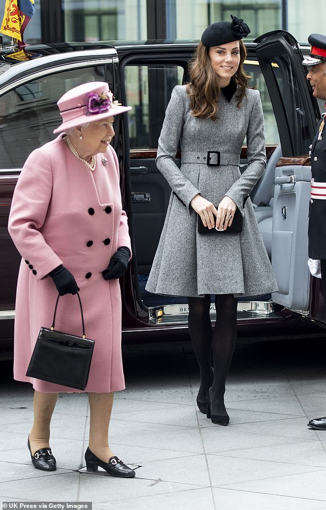 According to Nicholl, the Queen’s words 'stung' Kate. The two royals are pictured in March 2019