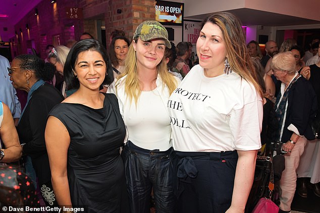 Iman Qureshi, Cara and Mariah Louca (L to R) were seen enjoying themselves as they rubbedd shoulders with other stars at the press night