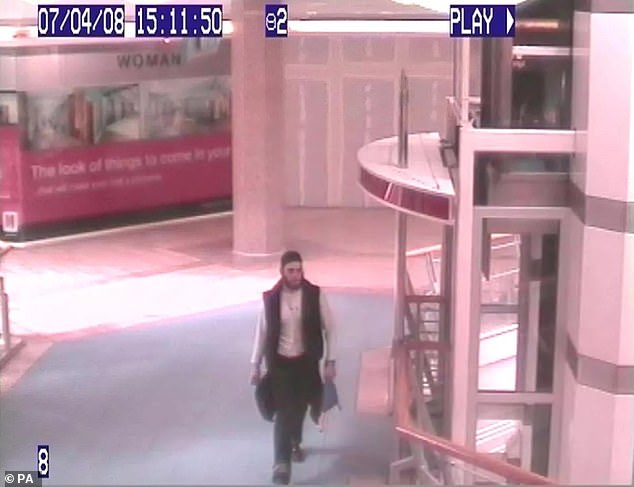 Although he was unknown to police at the time of his arrest, CCTV footage later showed how he carried out surveillance on Bristol's Broadmead shopping centre