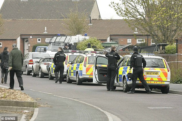 There was a large police presence outside his home with at least three police cars and one police van