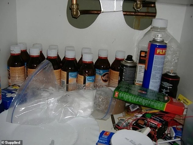 Police officers found Hydrogen Peroxide in Ibrahim's flat. There was so much explosive powder in his flat that the kitchen floor crackled under their feet