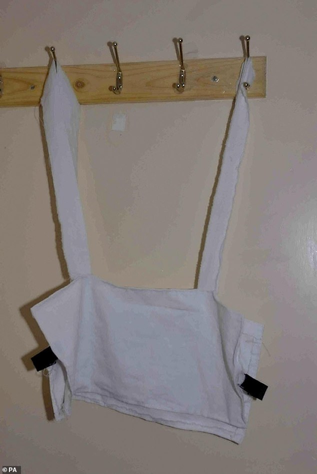This is one of two suicide vests found in Ibrahim's bedroom in his Bristol flat